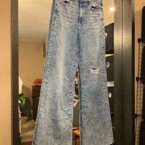 (Lori) Joe's Jeans Blue Flare Wide-Leg Denim